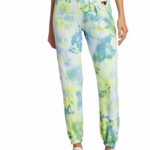 💙 Aviator Nation Hand Dyed Tie-Dye Hoodie and Sweatpants Set 💚 - Picture 2 of 7